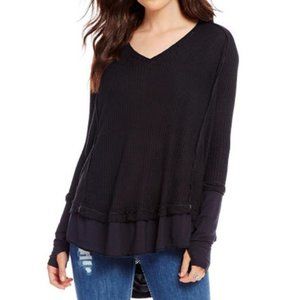 Free People Laguna Thermal in Black Size XS